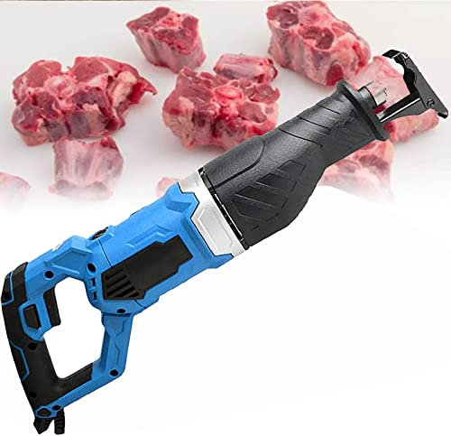 Scie à os électrique, scie Sabre électrique Filaire à Vitesse Variable 220 V, scie à os à Viande, scie de Boucher, scie à métaux portative pour Couper la Viande/Les os, Vitesse var
