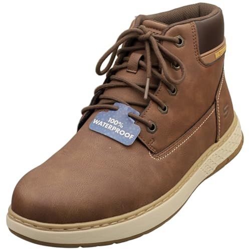 Skechers Men's Garlan Deno Ankle Boot, Brown Synthetic, 10 UK