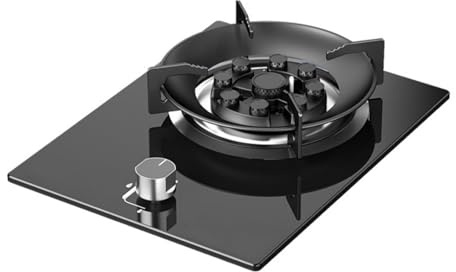 Cuisinière À Gaz 1 Brûleur, Cuisinière De Conversion Au Gaz Naturel/gaz Liquéfié 5,2 KW, Support À Casseroles En Cuivre Moulé En Verre Trempé, Avec Protection Contre Les Flammes, For À Domicile(NG)
