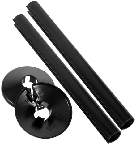 GLEAVI 2 Sets Pipe Sleeve Covers Kit Decorative Plastic Pipe Cover for Kitchen Bathroom Home Improvement Plumbing