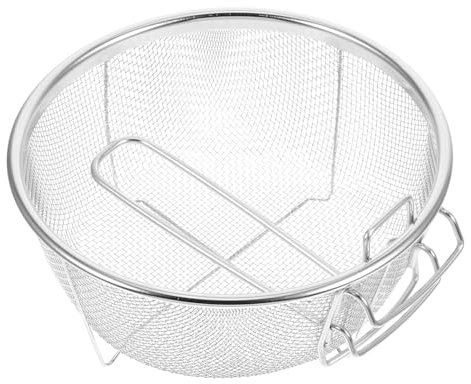 Hoement Cesta Freír Acero Inoxidable Resistente Con Mango Protector Para Freidora De Aire y Sartén Cocina Hogar
