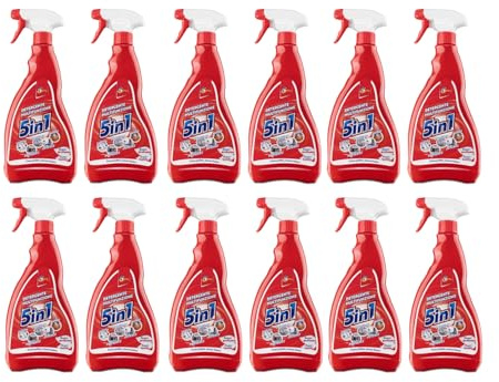 SUPERFIVE, 5in1 Spray Multiuso, Detergente Multiuso Spray 750ml, Tutte le Superfici, 12 Pezzi x 750 ml (9 Litri)