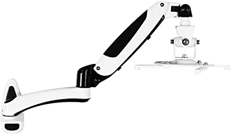 Projector Tripod Universal Projector Wall Mount Gas Spring Full Motion 2-7kg Projector Mount with Hook Tray and 1/4 inch Screws Projector Stand(B)
