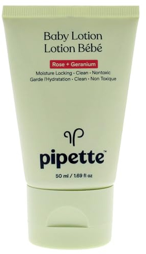 Baby Lotion - Rose Plus Geranium by Pipette for Kids - 1.69 oz Lotion