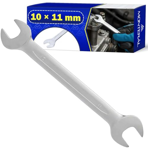Llave Fija de Doble Boca 10x11 mm - Llave Plana Acero al Cromo-Vanadio CrV