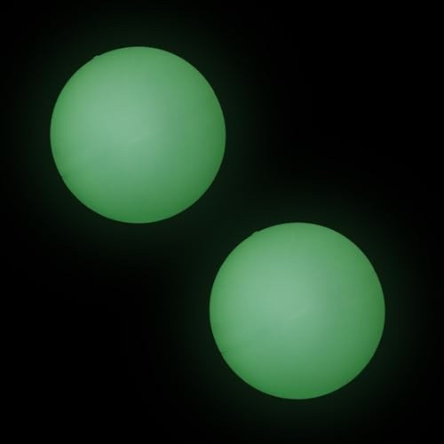 FUNOMOCYA Palle da Hockey Luminose al Buio 2 Pezzi per Hockey su Pista Resistenti per Allenamento Indoor e Outdoor Gioco Notturno e Adulti Miglioramento Coordinazione e Riflessi