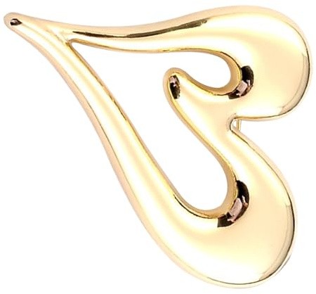 Baluue e a Forma di Cuore in Lega Color Oro come Accessorio per Donne da Appuntare su Maglioni e Sciarpe