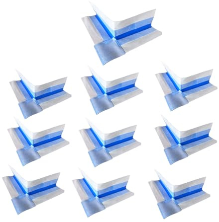 Lot de 10 joints d'étanchéité pour coins extérieurs, étanches en tissu TPE, bande d'étanchéité pour salle de bain, douche, carrelage, sanitaire, résistant à la déchirure et flexible, 10 coins