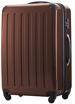 Hauptstadtkoffer ALEX - Erweiterbarer Hartschalenkoffer 75 cm (119 L) mit TSA-Schloss – robuster Trolley-Reisekoffer mit 4 Doppelrollen, Braun