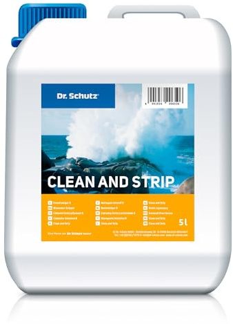 Dr. Schutz Grundreiniger R 5 L für elastische Bodenbeläge | Bodenreiniger für Vinyl, PVC, CV, Linoleum, Naturstein, Kunststein, Kautschuk | Kunststoffreiniger, WPC-Reiniger, Fliesenreiniger