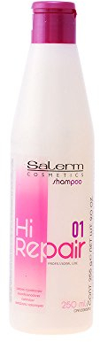 SALERM - Champú Reparador - Champú Hi Repair - 250 ml - Hidratación Profunda Cabello Dañado - Repara y Rejuvenece - Melena más Brillante y Suave - Efecto Inmediato