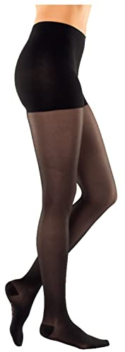 medi - mJ-1 metropole Kompressionsstrumpfhose Damen | Kompressionsstrümpfe für schöne und vitale Beine | Hochwertige Stützstrümpfe mit Kompression | Jet black | M Kurz