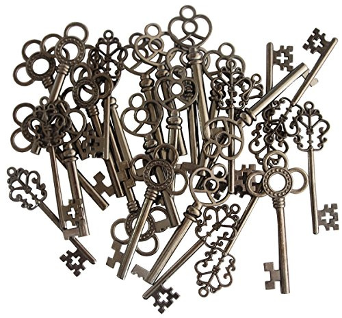 30 Stück große antike Schlüssel für DIY Hochzeitsfeier Geschenke Charms für Schmuckherstellung Halskette Armband