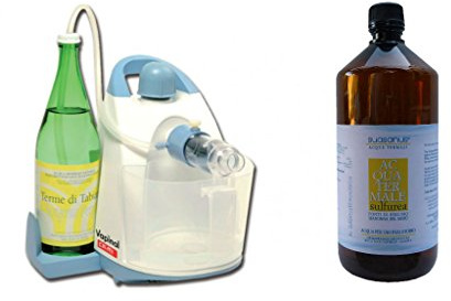 Vapinal - Kit Inalatore Termale con Acqua Suasanus - Acciaio/Policarbonato