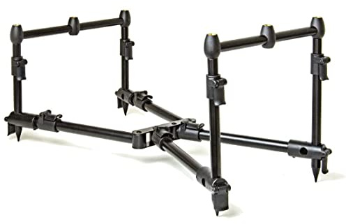 Saber - LowPro Compact Pod - Matt Black Finish - Fishing Rod Holder - Fishing Rod Pod & Carry Case - Fishing Gear Equipment - Ultra Compact - Fully Adjustable Pod Rest