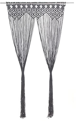 vidaXL Tenda macramè Antracite 140x240 cm in Cotone