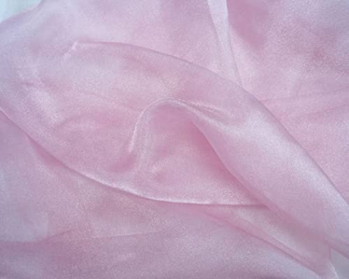 Empee Organza Fabric - Dusky Pink - Snow Organza Sheer Costume Craft Fabric Material, 61''