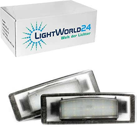LIGHTWOLD24 SMD LED Kennzeichenbeleuchtung Nummernschildbeleuchtung geeignet für Tucson / i40 /Sportage/Ceed/ProCeed/Ceed GT/Stonic/e-Soul mit E-Prüfzeichen 2 Stück