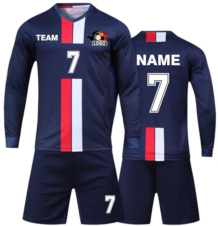 Benutzerdefiniert Fussball Trikot Kinder Set und Erwachsene Set Personifizieren Name Nummer Mannschaft Fussball Trikots Herren und Frauen