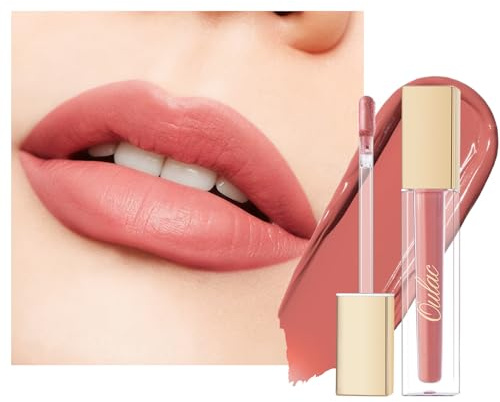 Oulac Matte Liquid Pink Nude Lipstick for Women, Coral Pink Long Lasting Lip Stain Waterproof No Transfer, Rose Oil High Pigment Color, Vegan, Coral Pink M11