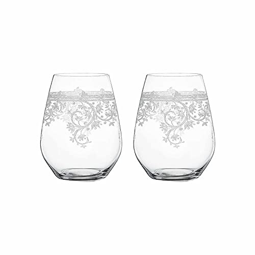Spiegelau 2-teiliges Becher-Set, Trinkgläser, Kristallglas, 460 ml, Arabesque, 4192264 | Trinkgläser, Kristallglas