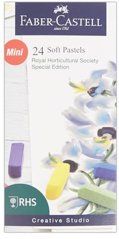 Faber Castell Creative Studio - RHS Special Edition - Juego de 24 medias barras para arte, manualidades, dibujo, bocetos, hogar, escuela, universidad, colorear