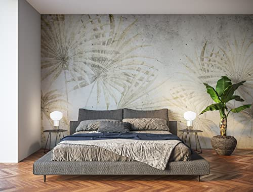 Oedim Fotomural Vinilo Textura Palmeras Beige - Mural Decorativo 350x250cm para Comedores, Salones, Habitaciones - Premium