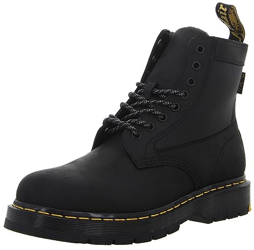 Dr. Martens Herren 8 Eye Boots, Black Connection Wp Black Coated Nylon, 40 EU