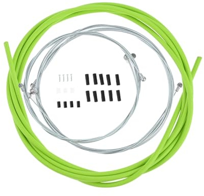 SURIEEN Universal Bike Inner Brake Cable Housing Kit with Bike Cable Ends | Bicycle Brake Cable Replacement for Mountain/Road/Folding Bikes(Green)