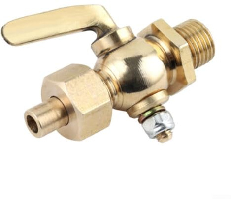 RANRAO Messing Ablasshahn Absperrventil 1/8 Zoll 1/4 Zoll 3/8 Zoll 1/2 Zoll 3/4 Zoll für BSP Außengewinde Bronze Messing Griff Wasserhahn Benzinhahn Wasserhahn Wasser (1/4 für BSP)