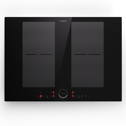 Klarstein Induktionskochfeld mit Glaskeramik, 4 Platten, 7000W, Touch-Display und Timer, Überhitzungsschutz