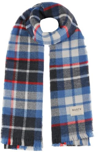 Barts Spenter Schal Karoschal Winterschal Herren - mit Fransen Winter Herbst-Winter - One Size blau