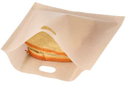 Bolsa para Sándwich, Reutilizable, Antiadherente, Resistente a la Grasa, Queso Asado, Bolsa para Tostadora, Fibra de Vidrio, Funda para Galletas, Comida, Snack, Pastelería