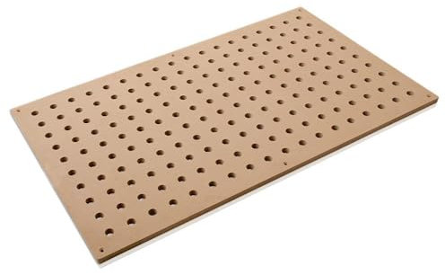 BAMATO Lochrasterplatte aus MDF für Hubtisch BHT-350 | Tischplatte mit 22mm Löchern | 1100 x 640 x 18 mm | Bohrungen zur Fixierung am Hubtisch BHT-350