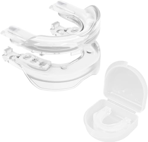 JAWUZ 1 Pezzi Bite Bruxismo, Anti Russamento Uomo, Bite Anti Russamento Contro Il Digrignamento dei Denti e Il Russare, per Uomini e Donne,Trasparente