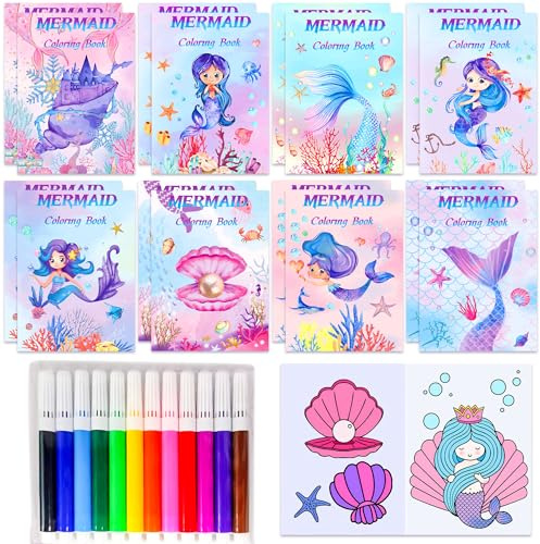 16 Pcs Mini Malbücher Bulk Under The Sea Party Fillers Mit Stiften Kleine Aktivitätsbücher Mit Meerestieren Meerjungfrau Geburtstag Goodies Zubehör