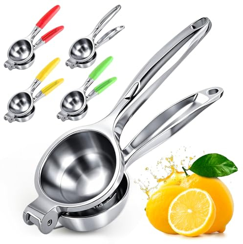 Exprimidor de limón extra grande, exprimidor de limón de acero inoxidable, exprimidor manual de cítricos resistente, herramientas de cocina, herramienta de barra exprimidora de lima, prensa de mano de
