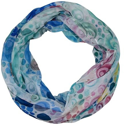 beybey® Trance Edition Damen Seide Loop Schal in herrlichen Farben - ein Seidenschal zum Verlieben (hellblau)