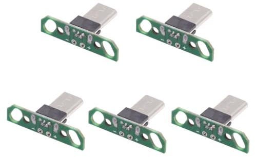 CY Lot de 5 connecteurs mâles Micro USB 2.0 OEM DIY, Longueur 13 mm, avec Montage PCB, Type à souder