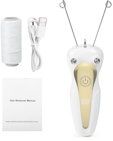 DEWIN Elektro Threading Epilierer Damen, Elektrischer Haarentferner Baumwollfaden Epilierer Frauen Gesichtsarm Körper Threading Haarentfernung