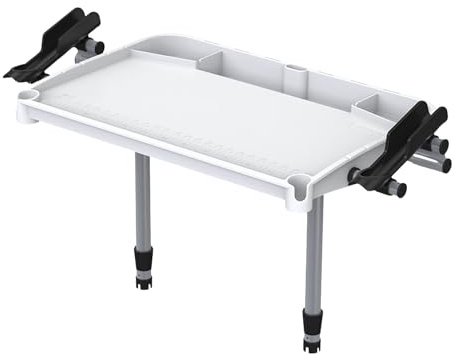 SEAFLO Premium Bait Cutting Board Table (36.5” by 18.7” Surface) with Two Rod Holders, Fish Cleaning Fillet Station for Boat with Mount. Plier Storage and Knife Slot, Built-In Measuring Rule (Large)