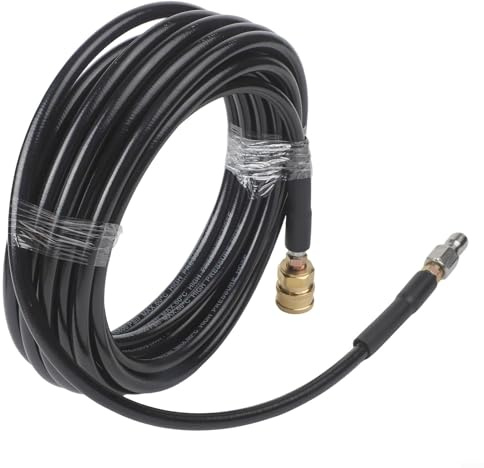 Tubo flessibile per idropulitrice per uso commerciale, 15,7 m, 96,7 cm, con connettori in acciaio inox, migliore manovrabilità (10 m)