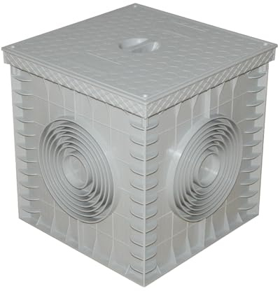Boîte de jonction étanche extérieur pour câbles électriques puits de terre électrique coffret électrique pour extérieur boîtier étanche enterrée plastique regard cable enterrée (300x300x300mm)