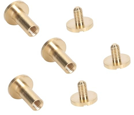 OVAQUIXI Ensemble de 50 Rivets en Laiton, Vis Incurvée de 8mm pour Sac en Cuir, Ceinture en Tissu, Porte-clés de Chaussures, Bricolage (7mm / 0,28 pouces)