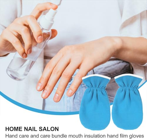 OSALADI Mitaines de Paraffine pour Spa 2 Paires Couvre-Mains Chauffants en Polyester et Flanelle Taille Unique Thermique pour Soin des Mains Épilation et Hydratation Optimale Usage