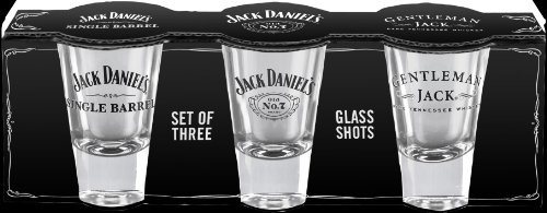 Jack Daniel's Licensed Barware Vaso de chupito, juego de 3