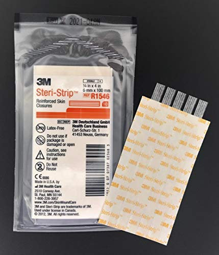 3M Steri-Strip Reinforced Skin Closures, 6mm x 100mm, Pack of 5