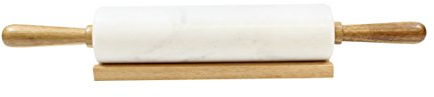 TableCraft H14014 Elements Collection Rouleau à pâtisserie, marbre/Acacia
