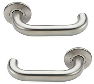 Bricard 668451 Paires de Poignées sur Rosace Inox Tempo design New Wave