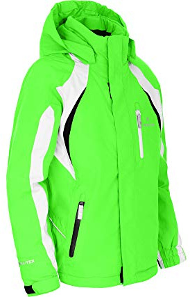 Bergson Jens | Kinder Skijacke - Kinder Skijacke (12.000 mm), Extra warm wattiert & wasserdicht, Winddicht & atmungsaktiv (12.000 g), Mit Schneefang & Skipasstasche, Robuste Outdoorjacke für Winter &